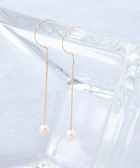 【grâce grace/グラスグラス】ハテナスウィングパールピアス