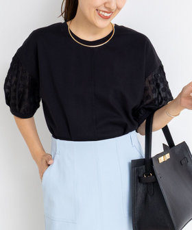 ビッグスリーブボレロトップス　黒 SLY ニット セーター FRONT HOOK BIG COLLAR TOPS フロント
