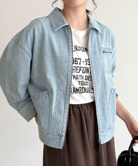 fredy＆gloster 刺繍ノーカラーデニムジャケット fredy＆gloster 刺繍ノーカラーデニムジャケット fredy＆gloster 刺繍
