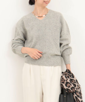 タスマニアラム Vネックプルオーバーニット