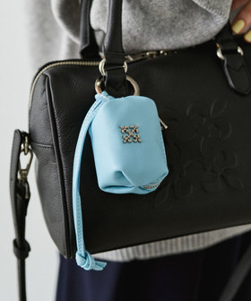 カラビナ付き レザーミニポーチ型チャーム(Z-220)