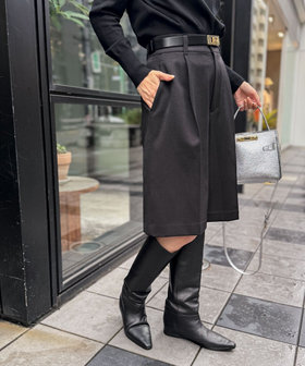 ウォッシャブルフラノ風ハーフパンツ