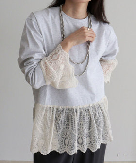 【4回目の追加販売！】レースドッキングロンTシャツ