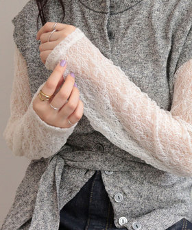 シアーレースロンTシャツ