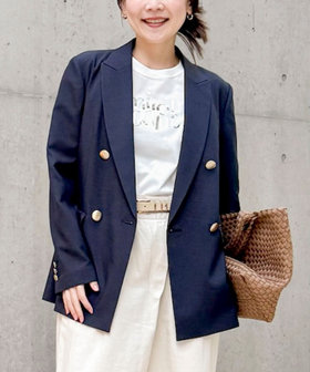 《セットアップ対応》ウォッシャブルスラブオックスダブルジャケット