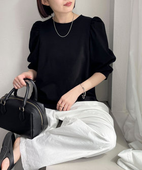 シルケット袖ボリュームプルオーバー