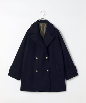 フェイクウールライトジャージPコート