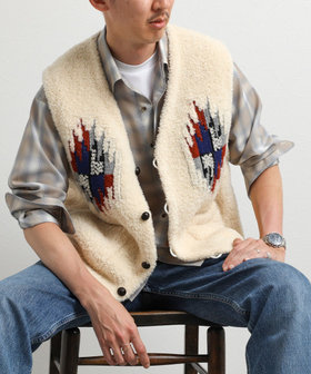 【COOHEM/コーヘン】WOOL CHIMAYO JAQUARD VEST 26AW