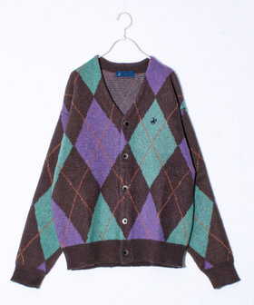 【実績品番/UNISEX/別注柄あり】【BHPC】モヘヤタッチニットカーディガン