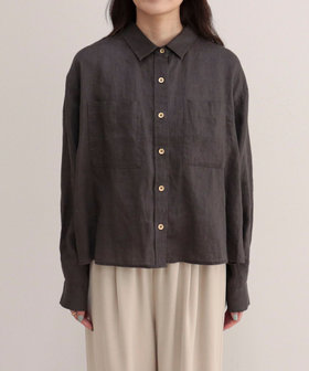 WEB限定 GW SPECIAL PRICE】LINEN100 クロップドシャツ（6-0021-3-21