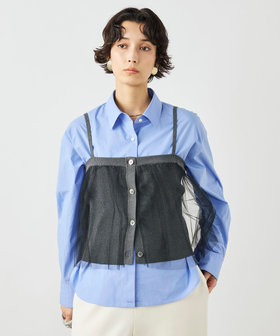 《手洗い可能》チュールリブビスチェ