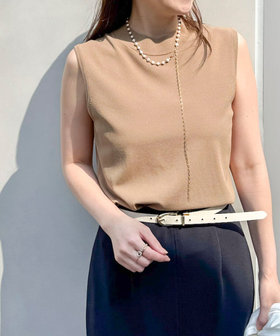 《手洗い可能》マルチファンクションハイネックノースリーブプルオーバー