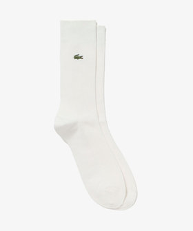 【LACOSTE/ラコステ】RIB CREW SOCKS クロックエンブレム1×1リブニットソックス