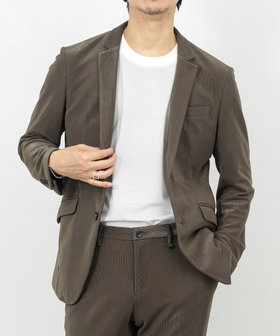 《ビジカジ/セットアップ対応》ストレッチコードピケ ジャケット 26SS