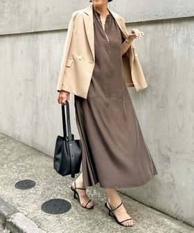 NOLLEY'S ベージュ キャメル ポリスエードジャケット trim_ofnls_item374bd68841b811f