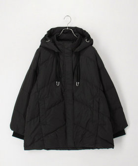 ハトメフードミドル丈ピュアダウン