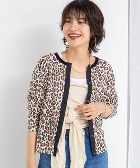 新品❣️mof manul 薄手レオパードカーディガンF