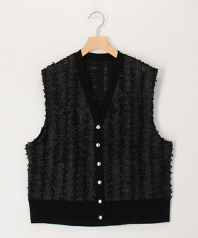 立体レースシアーVネックベスト