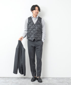 TAION/タイオン】SINGLE SNAP BUTTON DOWN GILET ダウンジレ（3-0621-9