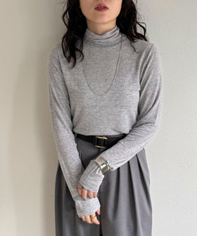 ウールブレンドシアータートルプルオーバー