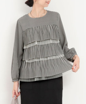 ジョーゼットティアードブラウス