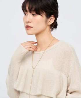 2WAYラメモヘヤラッフルプルオーバー