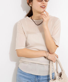 ウォッシャブルコットンチュールバックヘンリー2WAYプルオーバー