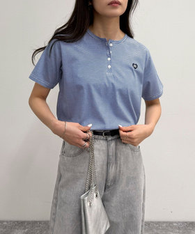 ケルト&コブラ　エンブロイダリーラインシャツ M ネイビー 24ssmens-dot-mesh-cool-