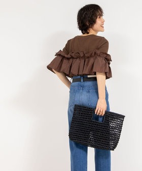 Nolley's☆RieMiller☆フリル付き3wayストレッチリブカットソー フリル付き3WAYストレッチリブカットソー | NOLLEY'S(ノーリーズ