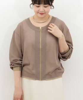 《UV加工》2WAYジップカーディガン