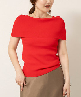 《手洗い可能》マルチファンクションマチ付きオフショルプルオーバー