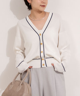 アーガイル柄ショートカーディガン（2-0029-6-22-904）｜women