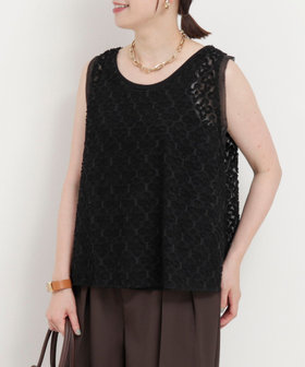 ［WEB限定 SPECIAL PRICE！］幾何柄ジャガードノースリーブブラウス