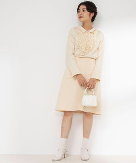 セットアップ対応》《手洗い可能》ニットミニスカート（4-0058-2-02