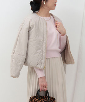 タフタ×ボアリバーシブルブルゾン