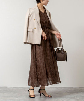 【WEB限定】ウォッシャブルシアーチェックワンピース