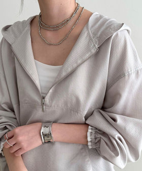 ストライプアノラックシャツブルゾン