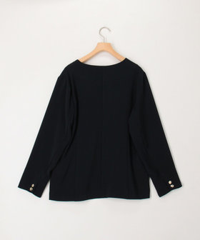 美品⭐︎chouchouセレクト　ポンチノーカラーハーフコート　ブラック 110010775150101120005?$VS_1500$