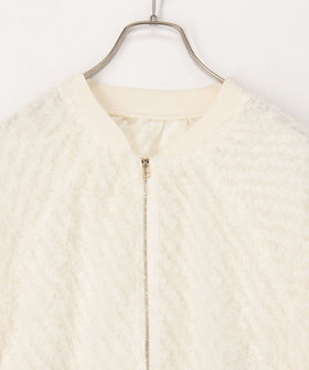 PHOTOCOPIEU ジャガードブルゾン　24AW フォックス カシミヤ ジャカード ニットブルゾン