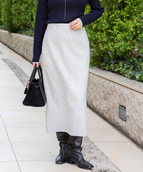 【一部WEB限定カラー＆サイズ】ウォッシャブルＷジャージタイトスカート