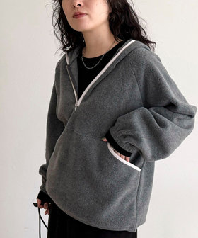 フード付きフリースアノラック