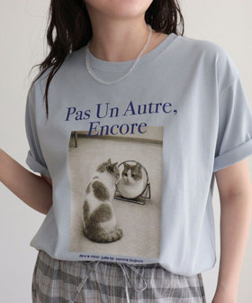 【UVカット/接触冷感】CATフォトＴシャツ