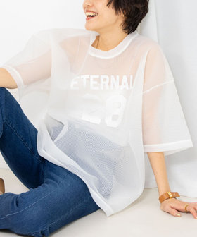 ダンボールメッシュプリントTシャツ（5-0037-2-03-004）｜Rie Miller