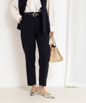 《セットアップ対応》ウォッシャブルサージストレッチストレートパンツ