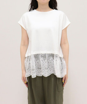 FREDY＆GLOSTER限定 TIME SALE！］レースドッキングフレンチプル