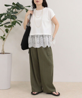 FREDY＆GLOSTER限定 TIME SALE！］レースドッキングフレンチプル