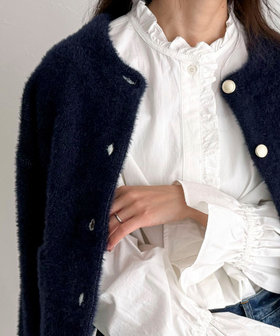 フリルデザインシャツ