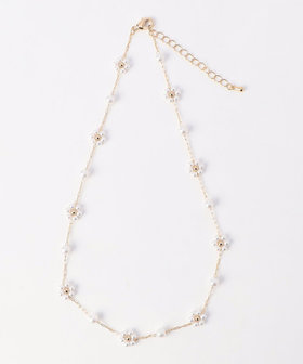 パールフラワーネックレス