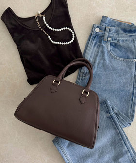 台形ファスナーボストンバッグ