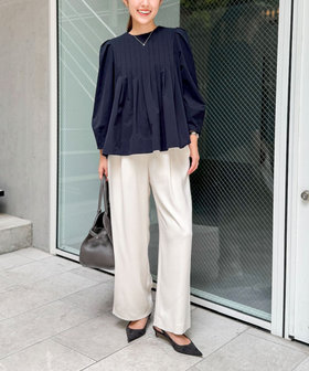 ノーリーズ（NOLLEY’S）/ウォッシャブルタックフレアーブラウス ウォッシャブルタックフレアーブラウス（5-0035-6-01-004）｜NOLLEY'S